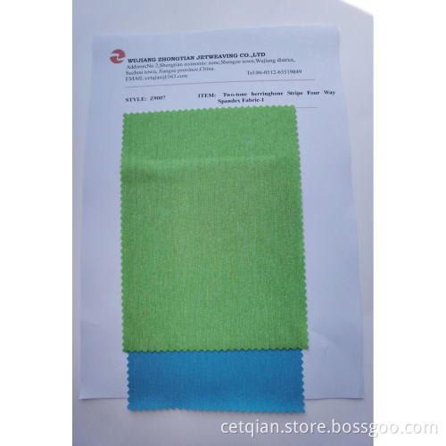 Two-tone herringbone Stripe Four Way Spandex Fabric-1